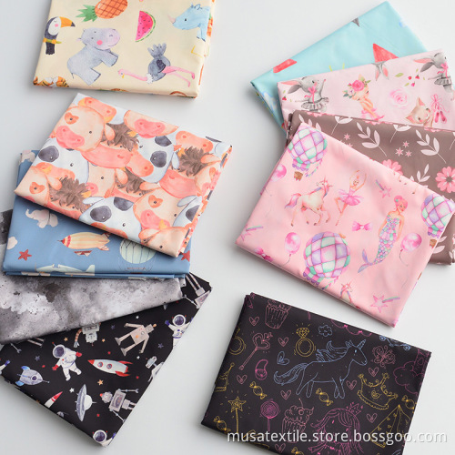 100% Cotton Poplin Woven Fabric Printed Floral Cloth